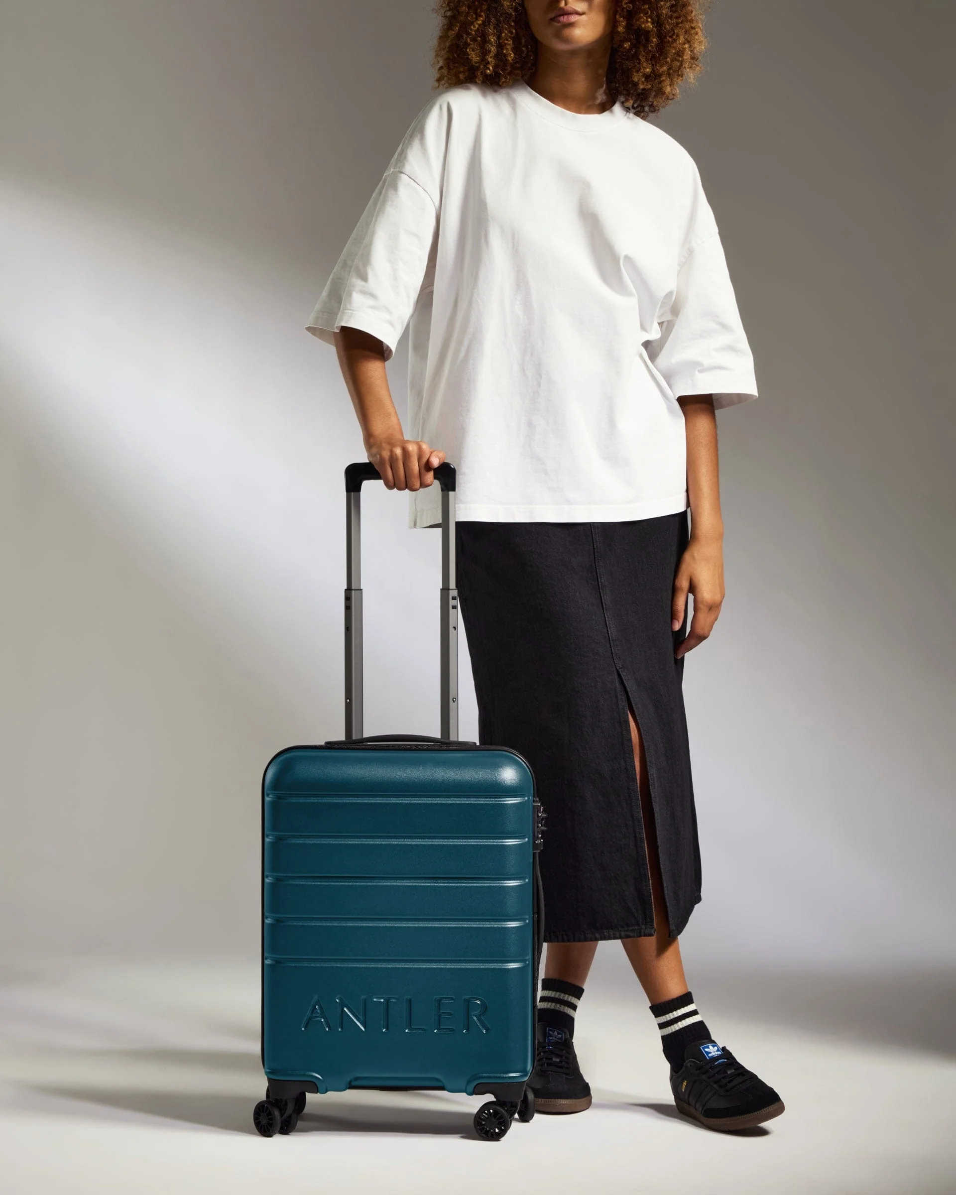 Cabin Suitcase in Soft Blue - Logo - Image 3
