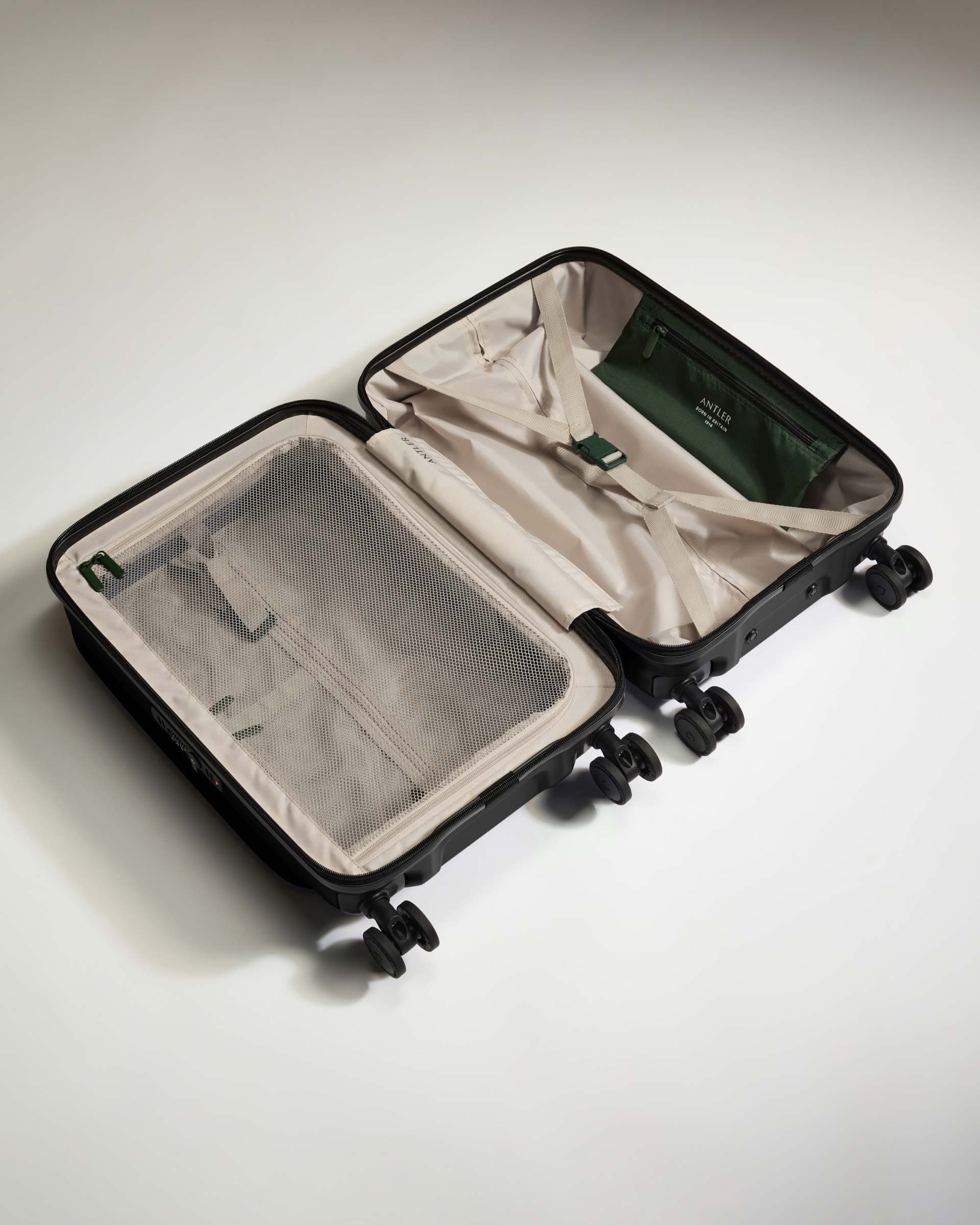 Dual Opening Cabin Suitcase in Black - Icon Stripe - Image 5