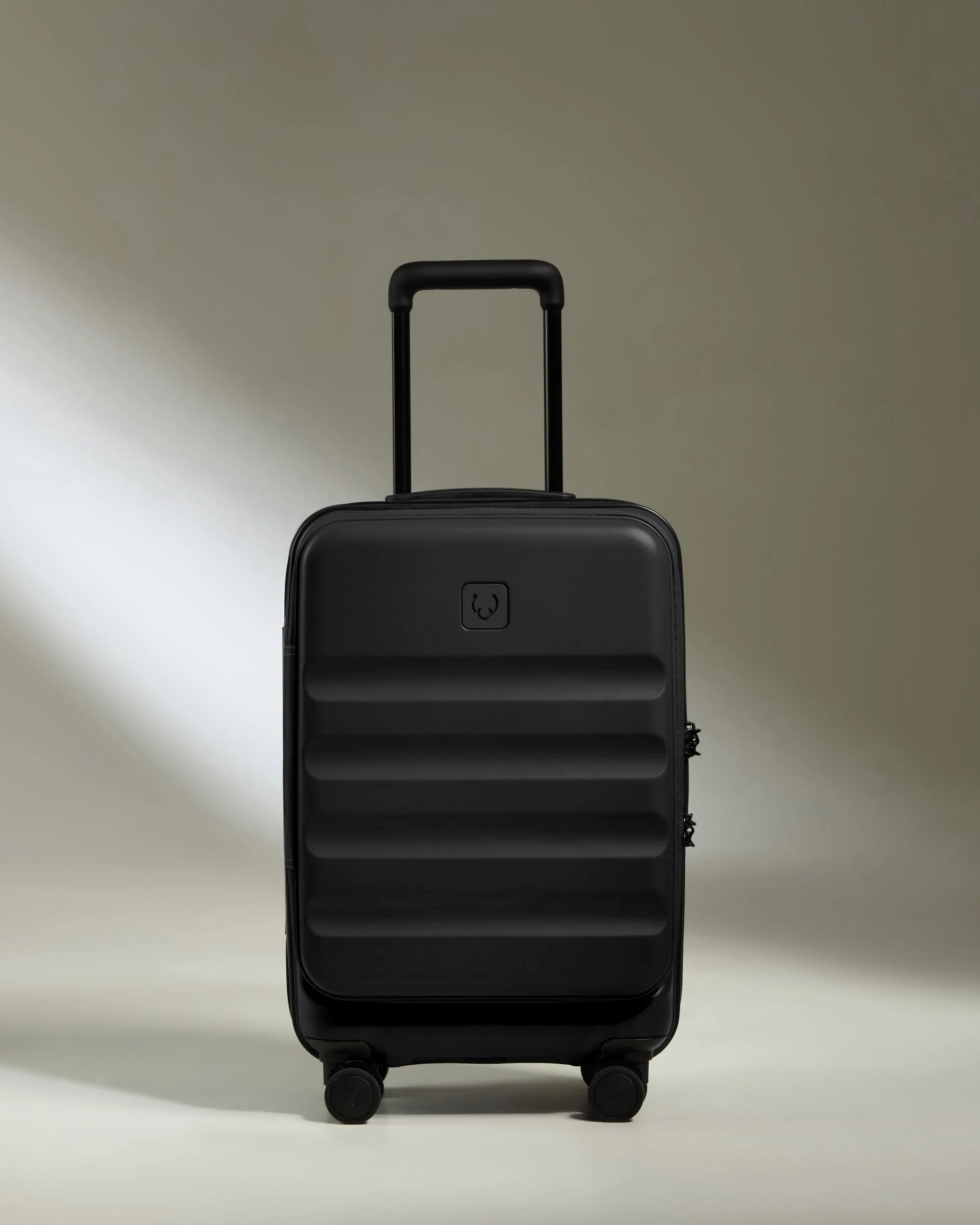 Dual Opening Cabin Suitcase in Black - Icon Stripe - Image 6
