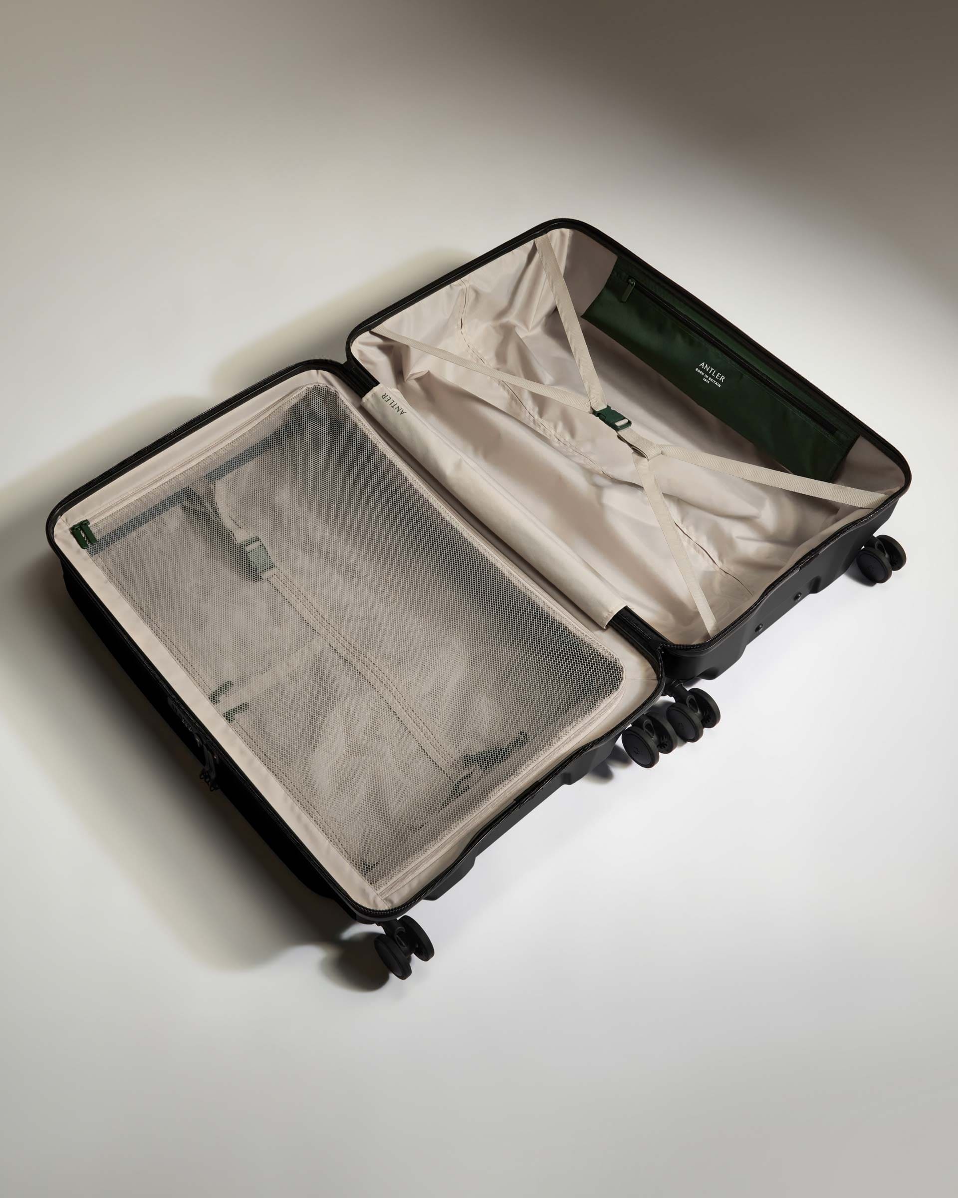 Dual Opening Large Suitcase in Black - Icon Stripe - Image 5