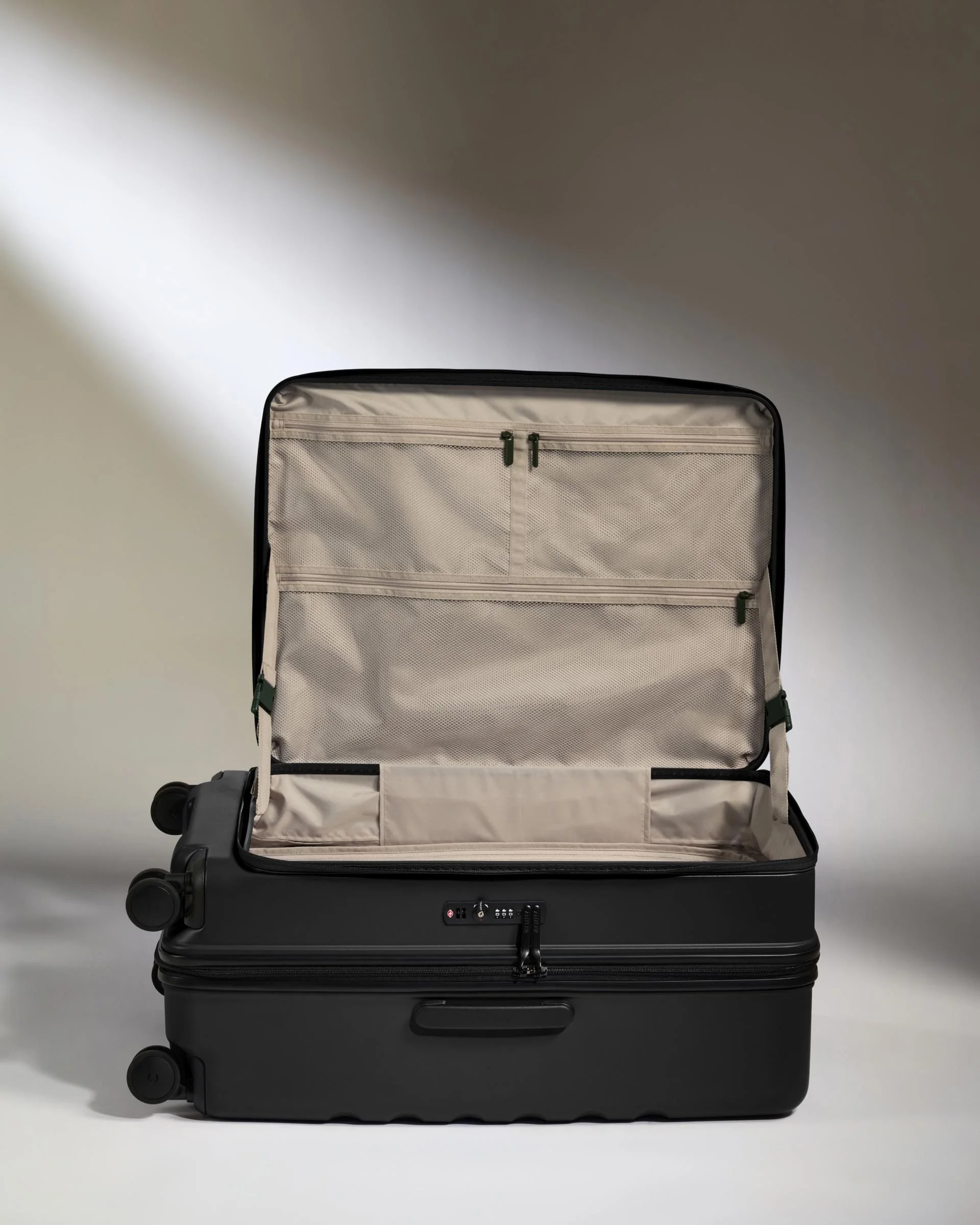 Dual Opening Large Suitcase in Black - Icon Stripe - Image 2