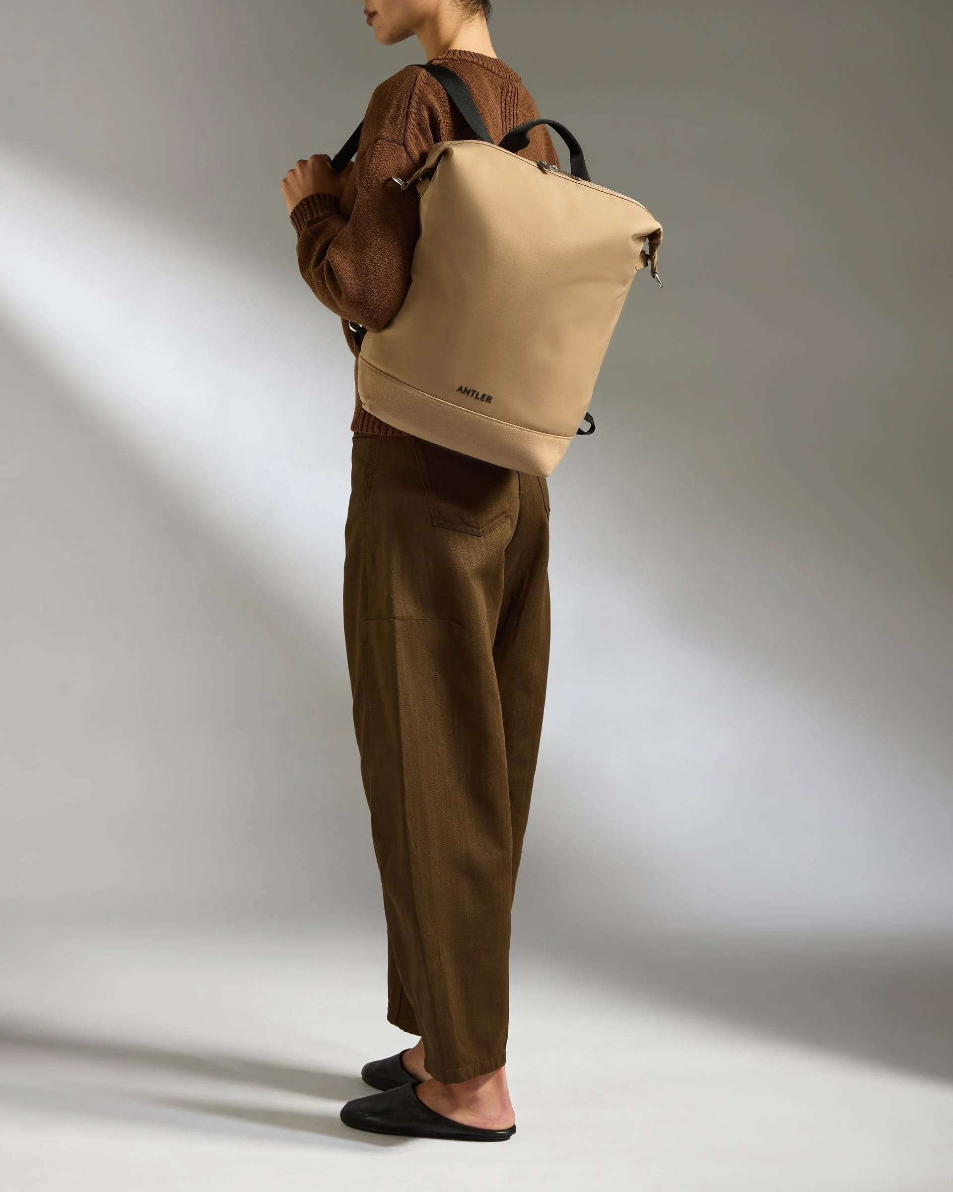 Icon 2-in-1 Tote Backpack in Sand - Image 2