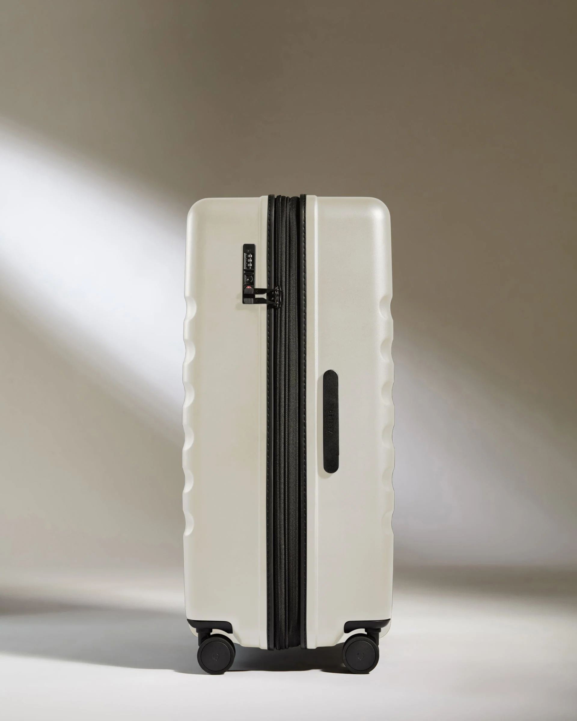 Large Suitcase in Taupe - Icon Stripe - Image 6