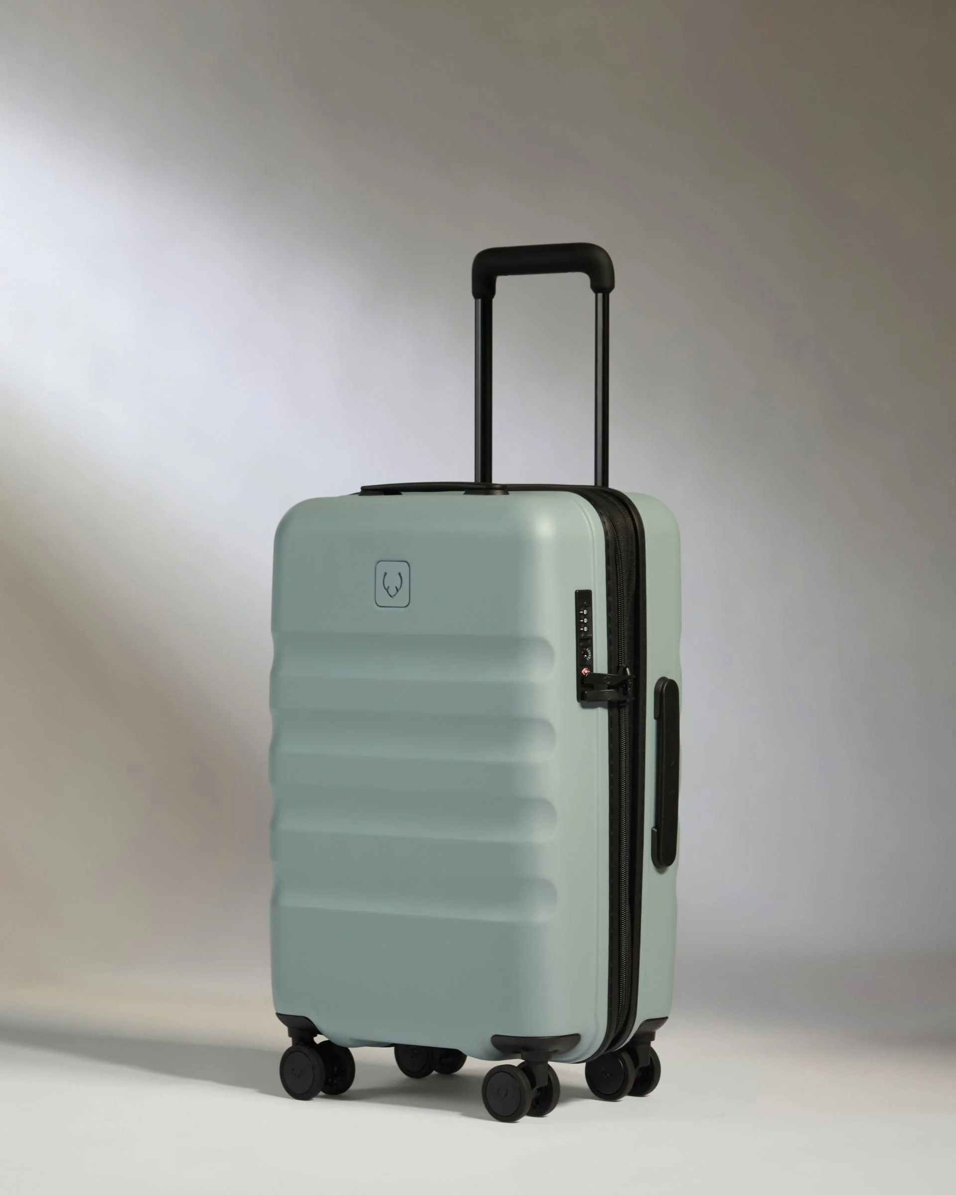 Expandable Cabin Suitcase Set in Mist Blue - Icon Stripe - Image 3