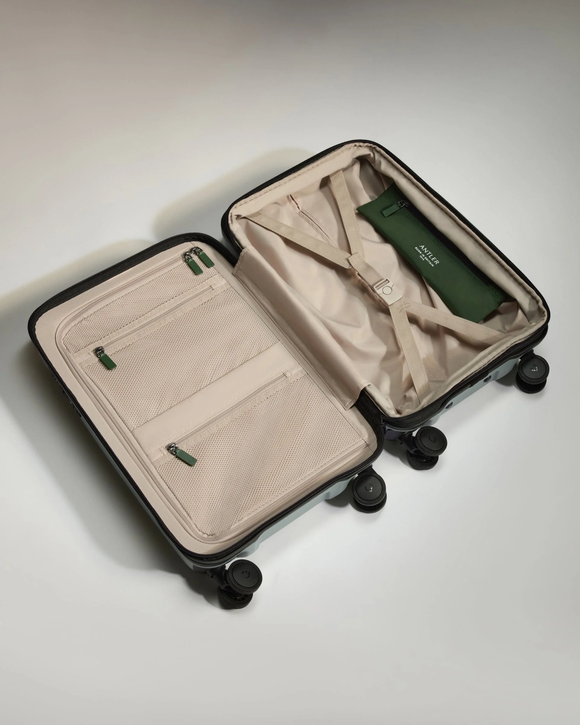 Expandable Cabin Suitcase Set in Mist Blue - Icon Stripe - Image 6