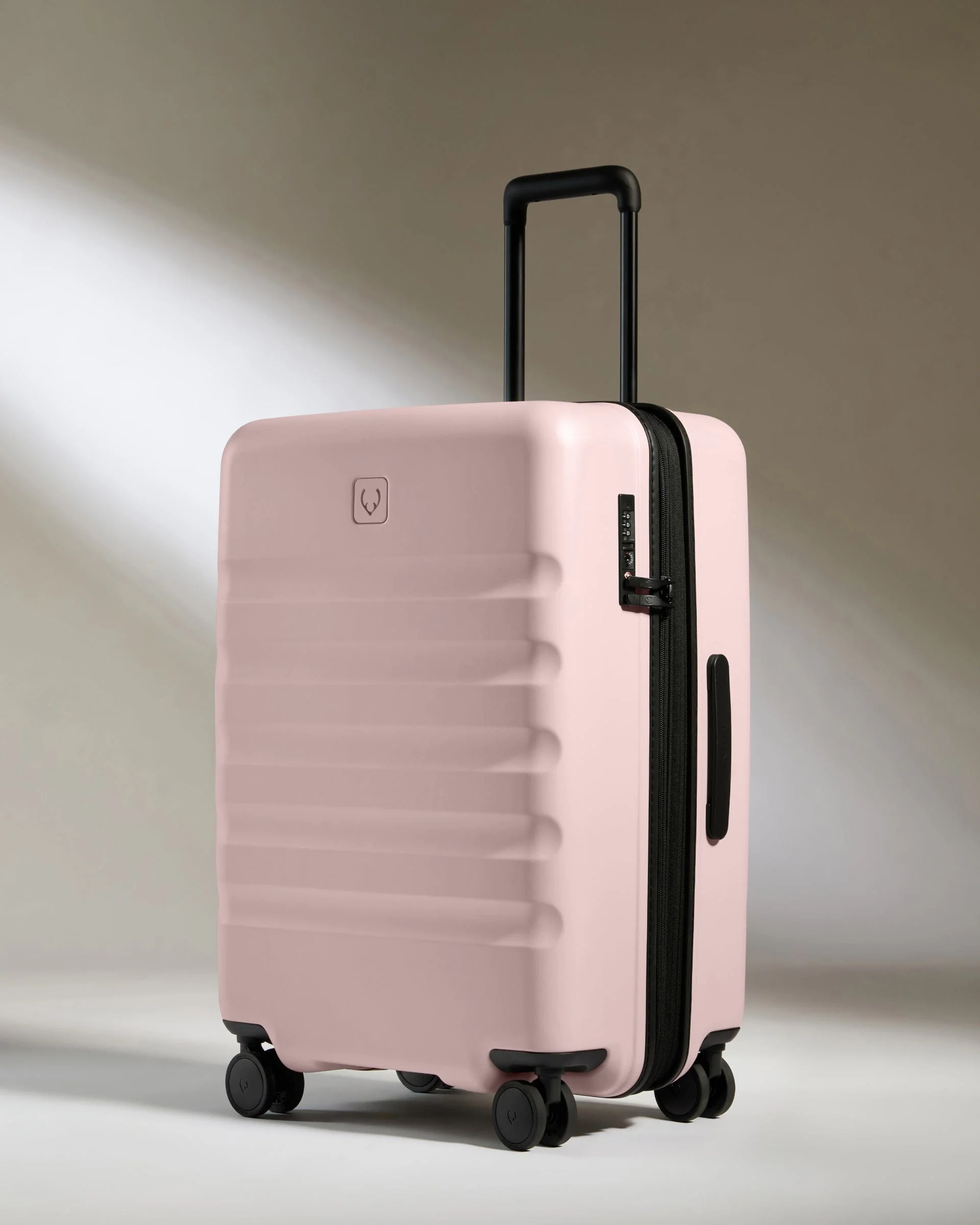 Expandable Cabin Suitcase Set in Moorland Pink - Icon Stripe - Image 4