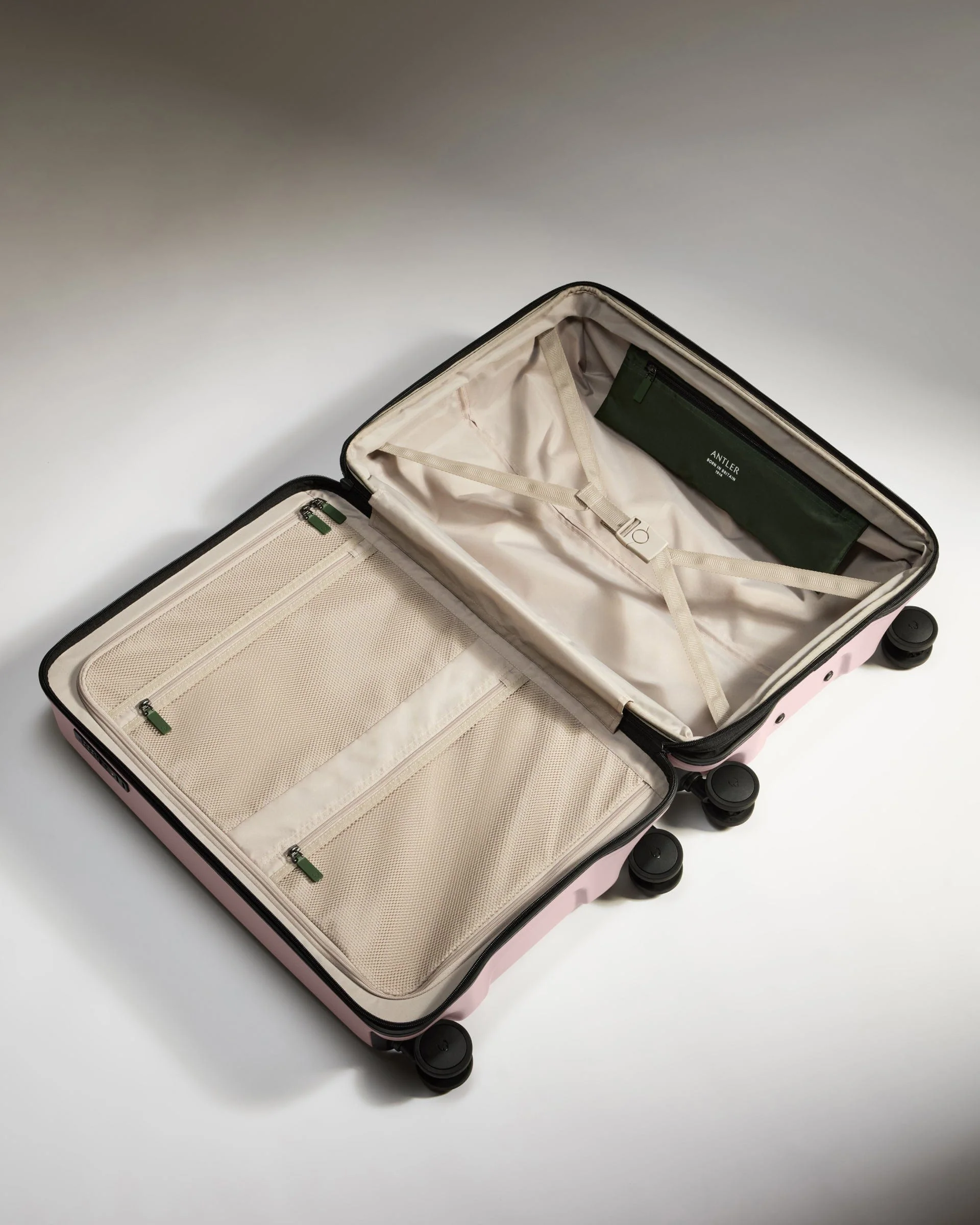 Expandable Cabin Suitcase Set in Moorland Pink - Icon Stripe - Image 6