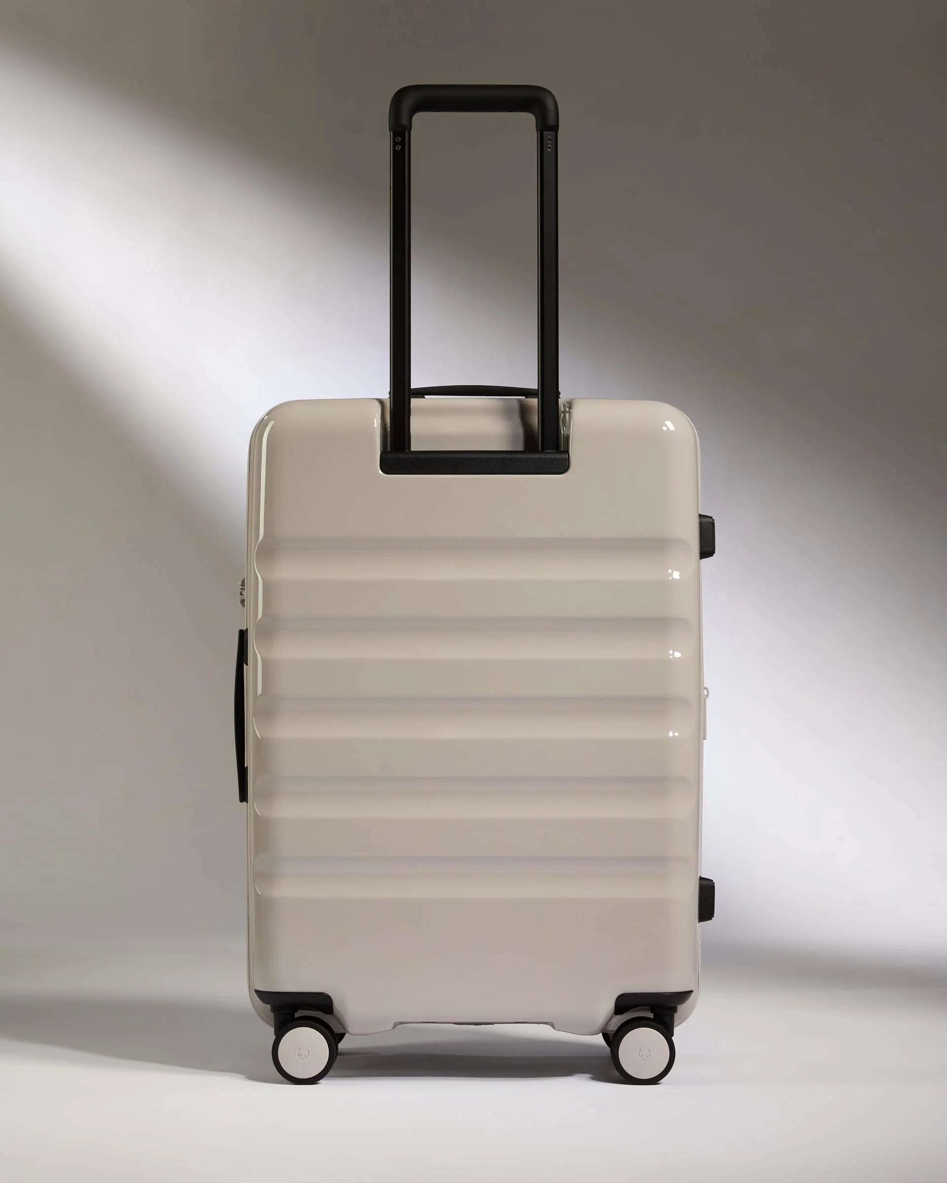 Medium Suitcase in Taupe Gloss - Icon Stripe - Image 6