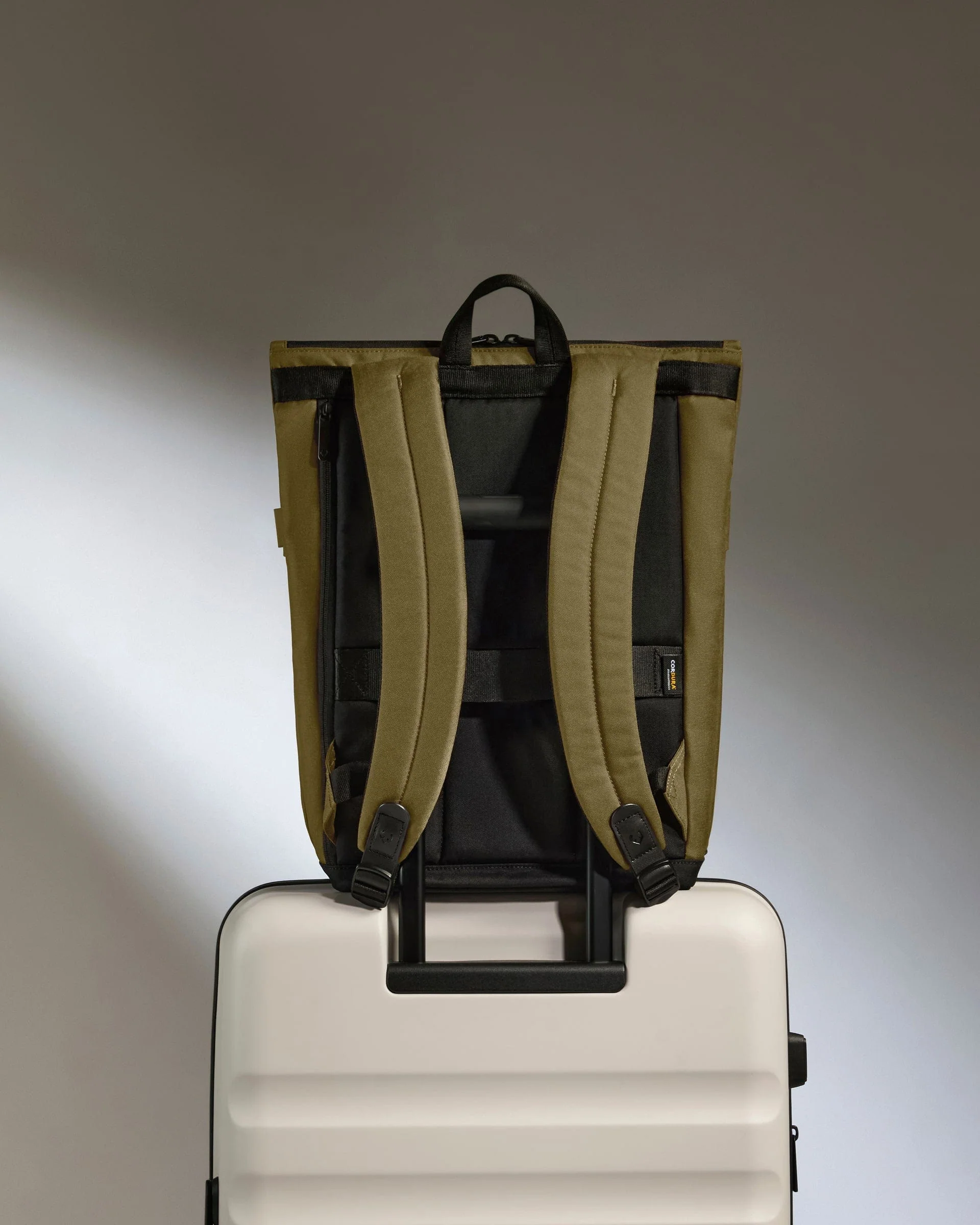 Urban Core Zip Top Backpack in Olive Green - Image 6